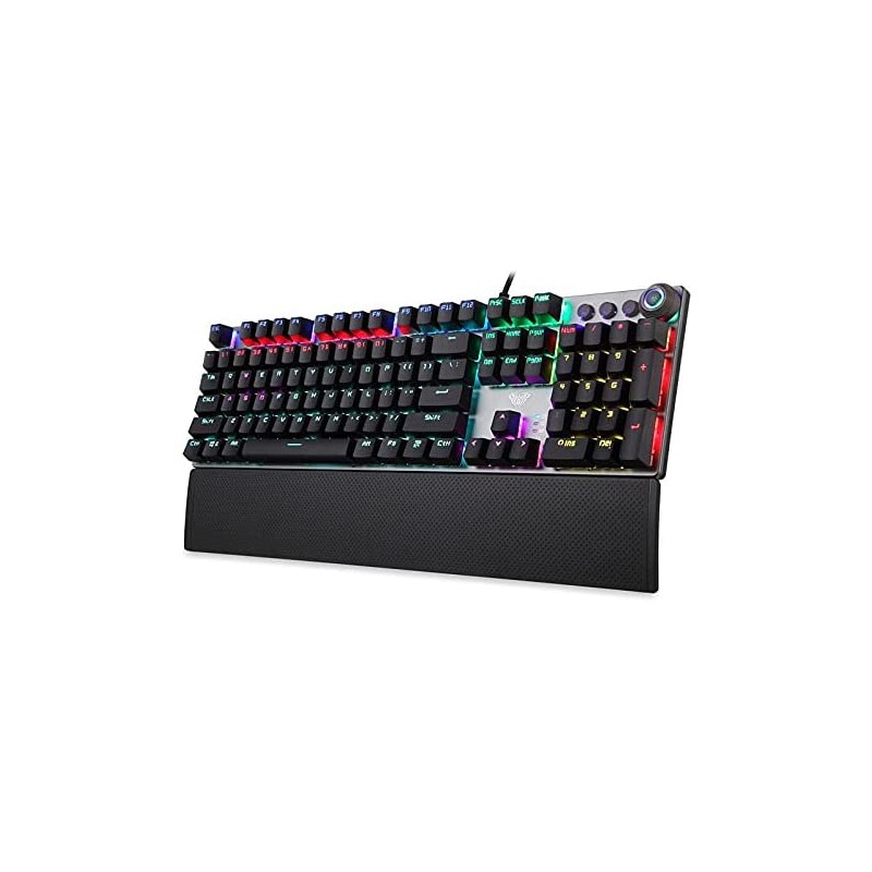 AULA F2088 Wired Mechanical Gaming Keyboard-BLUE SWITCH-SILVER
