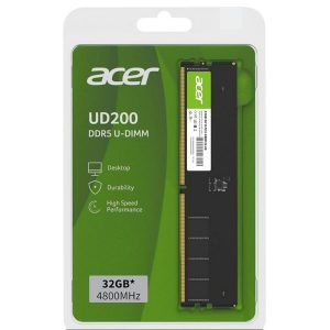 Acer UD200, 32GB DDR5 4800MHz CL40 1.1V 2R*8 UDIMM Desktop Memory