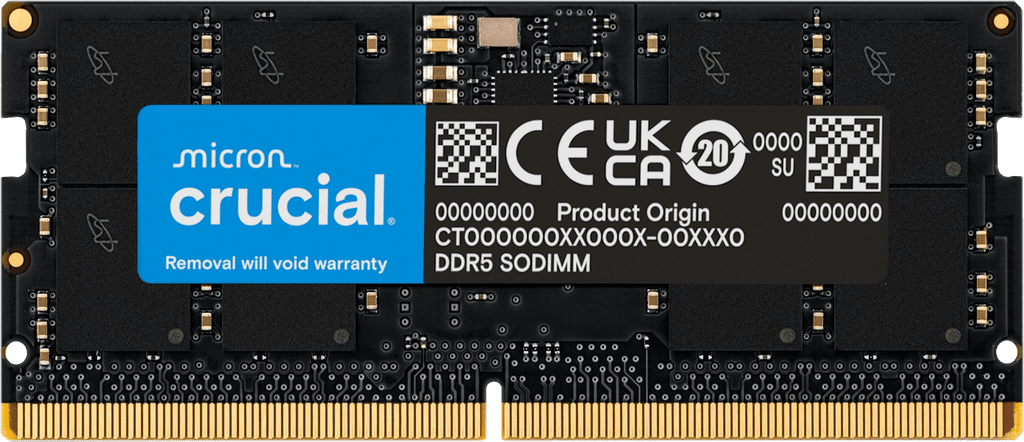crucial-ddr5-SODIMM-iso-3 Crucial 16GB DDR5-4800 SODIMM 16GB capacity, DDR5 1.1V, 5600MT/s speed, CL46 - Image 1